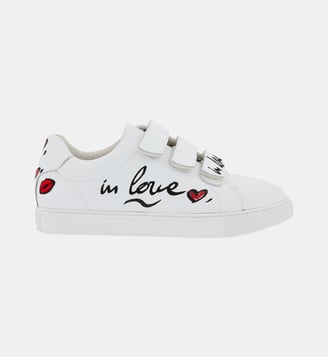 Baskets En Cuir Edith In Love Graf - Bons Baisers - Blanc