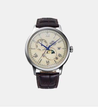 Montre automatique Sun & moon Champagne RAAK0803Y - Orient - Argenté