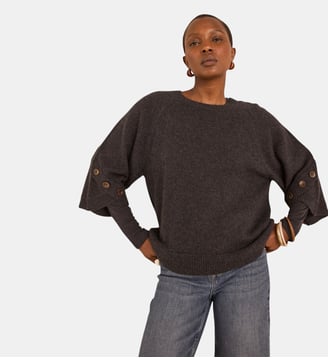 Pull En Maille Style Cape Alya - Maison 123 - Anthracite