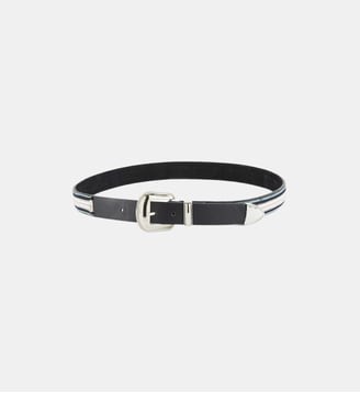 Ceinture avec tissage en cuir ANAHI - Wild - Noir
