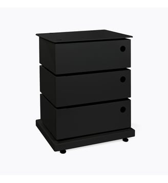 Meuble pivotant 3 casiers noir mat - TWIST - Bath Bazaar - Noir