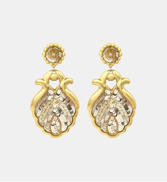 Boucles d'oreilles larges clips   - Angèle - Satellite - Doré