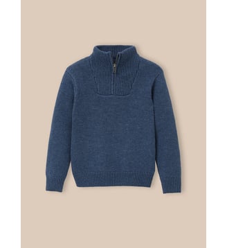 Pull col camionneur - Cyrillus - Bleu chiné