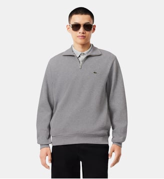 Sweatshirt zippé interlock col montant Lacoste