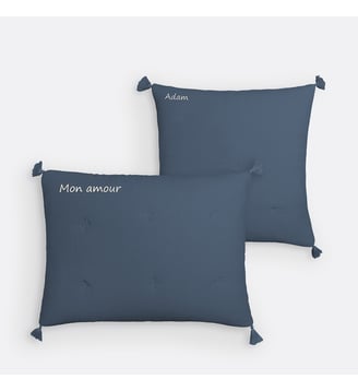 Housse coussin gaze de coton personnalisée Kumla La Redoute Interieurs