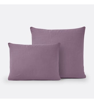 Taie d'oreiller unie gaze de coton La Redoute Interieurs