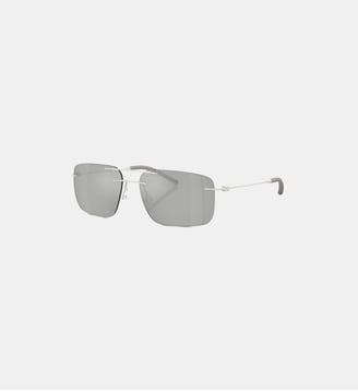Lunettes de soleil Rectangulaire Doppler - Moncler - Argent mat