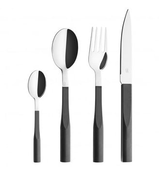 Coffret 24 Couverts Lame Scie - L'e Starck - Degrenne - Truffe noire