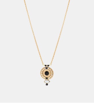 Collier fin pendentif   - Fujita - Satellite - Blanc