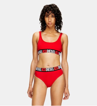Bralette avec bande logo - Diesel - Rouge
