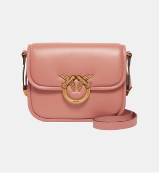 Sac moyen à épaule love bag box en cuir nappa - Pinko - Rose