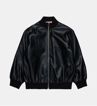 Blouson bomber avec logo imprimé - Marni - Noir