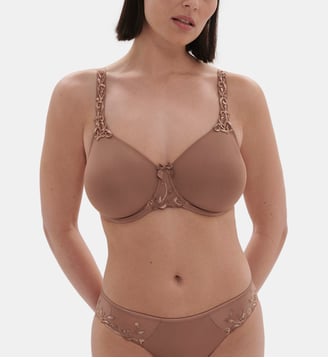 Soutien-gorge avec armatures emboitant Andora broderies - Simone Pérèle - Marron