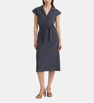 robe longue - Agnès b. - Gris mine