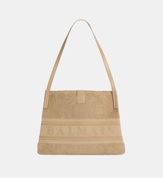 Sac Cabas Release Small en coton bouclette - Balmain - Beige