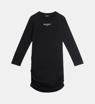 Robe en jersey froncé - Balmain - Noir