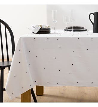 Nappe brodée lin/coton lavé La Redoute Interieurs