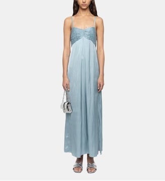 Robe Rippie Satin - Zadig&Voltaire - Bleu sky