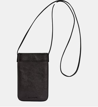 Porte téléphone en cuir métallique - LADYPHONE - Gerard Darel - Gris foncé