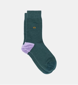 Chaussettes en coton peigné unies - Billybelt - Vert