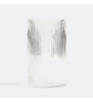 Vase verre rainuré droit H22,5 cm - La Redoute Interieurs - Transparent