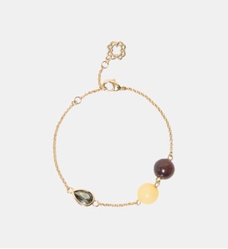 Bracelet à détails perles et strass - Maje - Doré