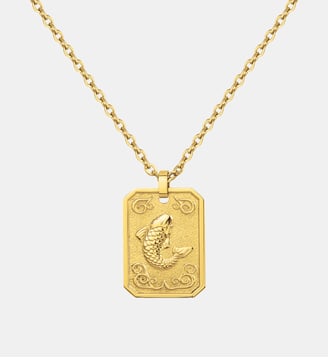 Collier Zodiaque Poisson Doré en Acier 316L - Phebus - Jaune