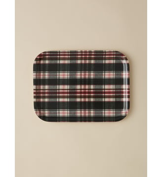 Plateau en bois motif Tartan - Cyrillus - Vert