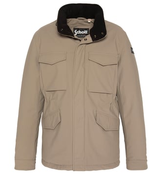 Parka Cade mi-longue à capuche  - Schott - Taupe