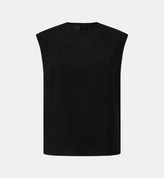 Top en viscose jacquard - Pinko - Limousine noire