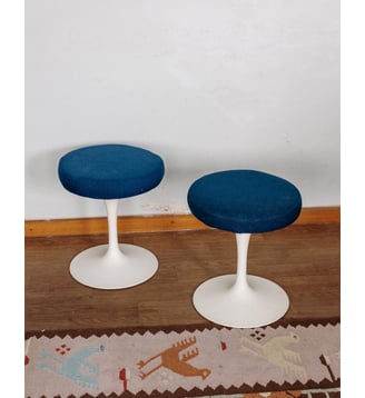 Tabouret Knoll Axel N°116- Produit chiné - Debongout - Bleu