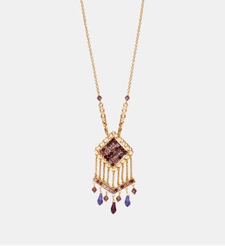 Collier pendentif   - Precious - Satellite - Violet