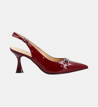 Sling violette - cuir vernis - Colisée Paris - Bordeaux