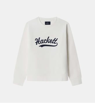 Sweat À Col Rond Avec Logo - Hackett London - Off white