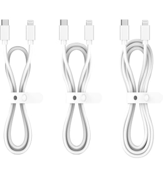 Câble Lightning USB-C Ligtning 0.5/1/2 M X3 - Essentiel B - Standard