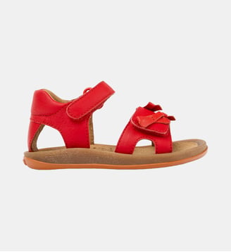 Sandales Bicho Twins cuir - Camper - Rouge clair