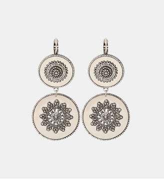 Boucles d'oreilles dormeuses   - Farah - Satellite - Argenté