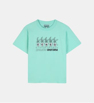 Tee-shirt manches courtes - Kenzo Kids - Vert amande