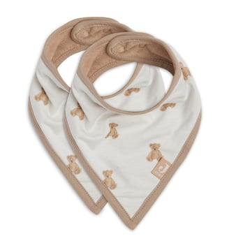Lot de 2 bavoirs bandana - Jollein - Marron