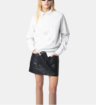 Sweatshirt Upper - Zadig&Voltaire - Gris chiné clair