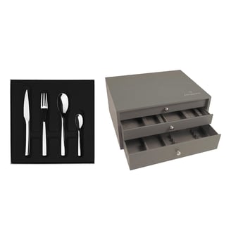 Colis écrin 124 Couverts Monobloc Lame Scie - Guest Degrenne