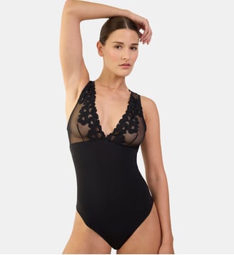 Body sans armatures Midnight Fever noir Maison Lejaby