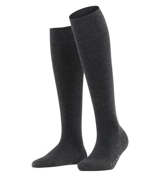 Mi-Bas Softmerino Laine Vierge - Falke - Antra mélangé