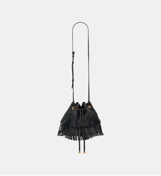 Sac seau à franges - LOUISON - Gerard Darel - Noir