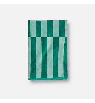 Drap de bain éponge velours - La Redoute Interieurs - Céladon et vert