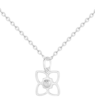 Collier Fiorella en Argent avec diamant blanc - La Garçonne Diamant - Argent