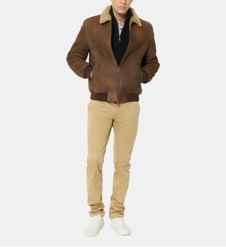 Veste en cuir PILOT SHEEP - Chevignon - Marron
