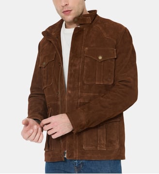 Veste en cuir DAGGER - Chevignon - Cognac