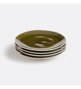 Lot 4 assiettes dessert craquelées La Redoute Interieurs
