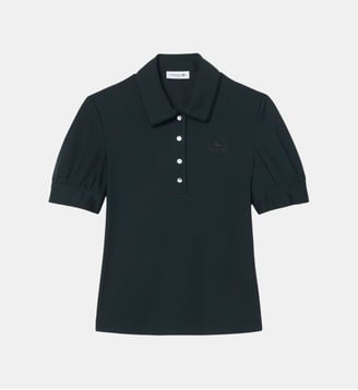 Polo jersey fluide manches ballon slim fit - Lacoste - Vert foncé